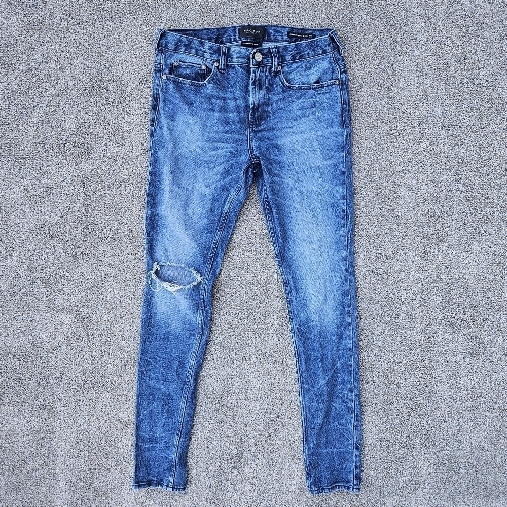 PacSun Stacked Skinny Indigo Comfort Stretch Distressed Denim Jeans Men's 30x32